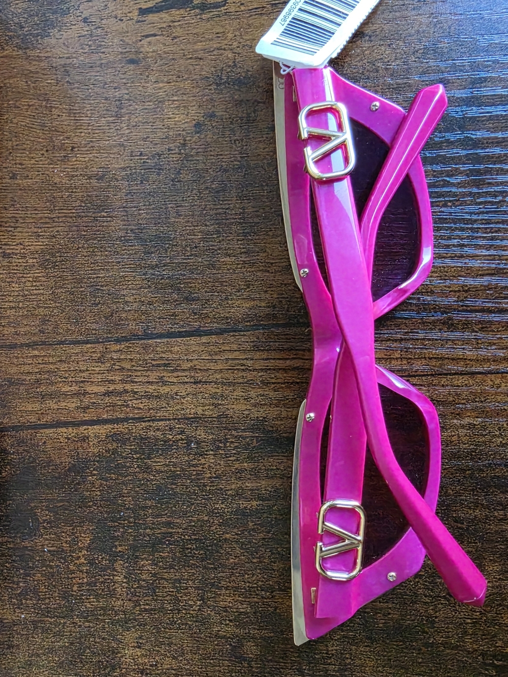 Valentino 55mm V-Goldcut I Cat-Eye Sunglasses in Pink - Picture 7 of 9